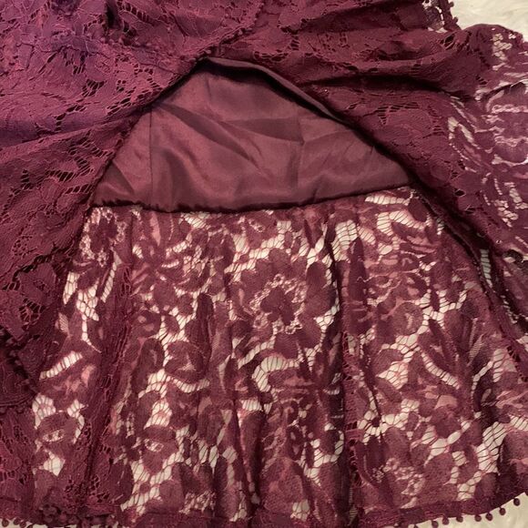 DO+BE TWO PIECE LACE SKIRT/TOP SET in purple - Picture 4 of 13
